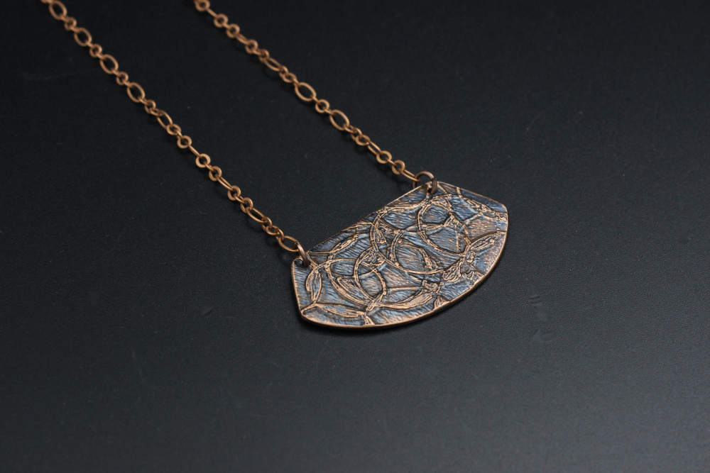 Circles Copper Etching Necklace B. Hueting Creates