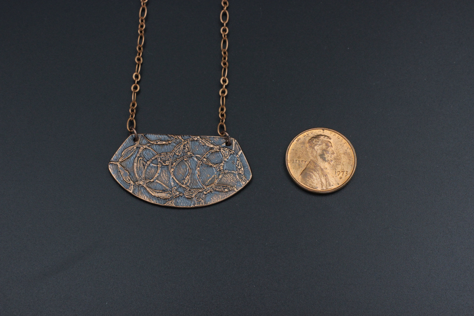 Circles Copper Etching Necklace B. Hueting Creates
